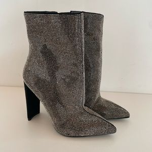 ALDO SILVER STRASS BOOTIES